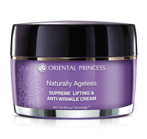 Oriental Princess Naturally Ageless Anti-Wrinkle Cream, 50g jar with Cell Revival Technology.