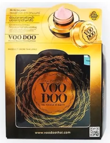Voodoo Amezon Booster White Snake Venom Face Mask packaging with rejuvenating cream mask featuring Botox effect logo.