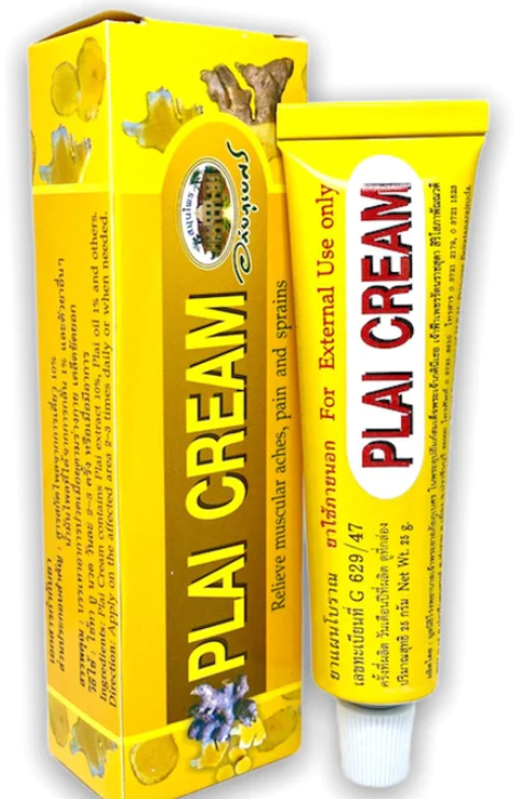 Plai Cream 25g tube for bruises and rapid hematoma treatment.