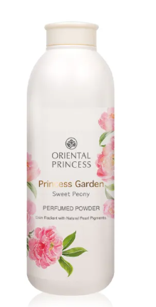 Oriental Princess, Princess Garden Sweet Peony Perfumed Powder, fragrant loose powder mixed with pink pearl sparkle