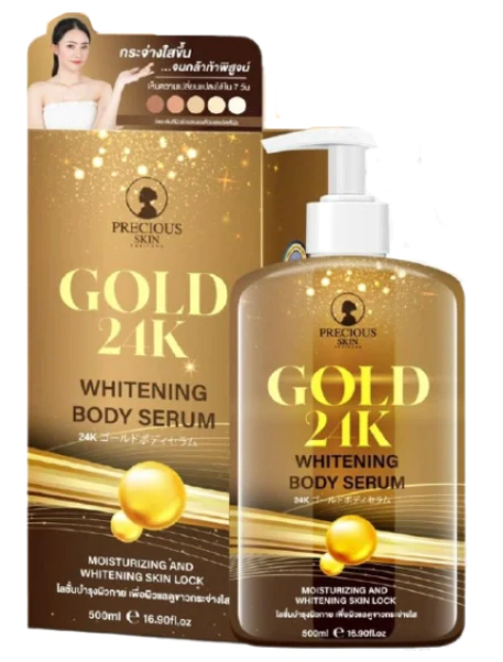 Precious Skin Thailand Gold 24K Whitening Body Serum, 500ml