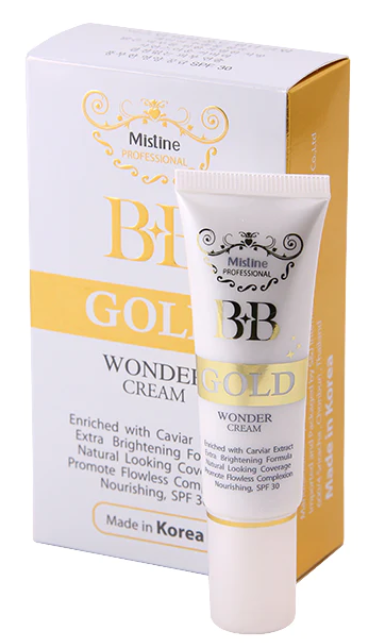 Mistine BB Gold Wonder Cream 15 g., BB cream “Golden” with caviar extract 15 g.