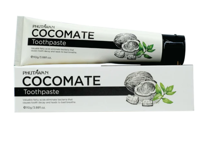 Phutawan COCOMATE Toothpaste 110 g., Organic coconut oil toothpaste 110 g.