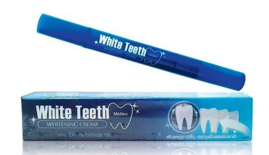 Mistine White Teeth Whitening Cream 2.3 ml., Teeth whitening cream stick 2.3 ml.