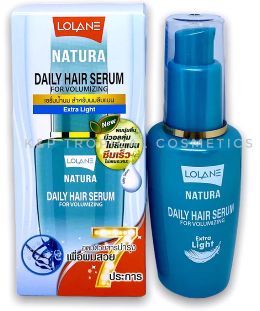 LOLANE Natura Daily Hair Serum For Volumizing (blue) 50 ml., Restoring serum with an extra-light formula for hair volume 50 ml.