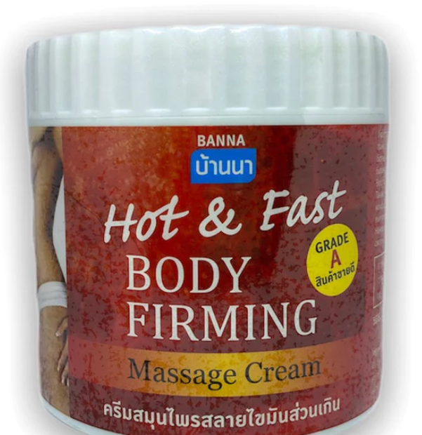 Banna Hot&Fast Body Firming Massage Cream 500 ml., Anti-cellulite warming body cream 500 ml.