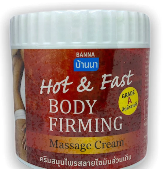 Banna Hot&Fast Body Firming Massage Cream 500 ml., Anti-cellulite warming body cream 500 ml.