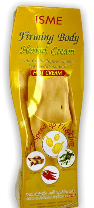 ISME Shape Firming Herbal Cream 120 g., Anti-cellulite cream with chili pepper warming 120 g.