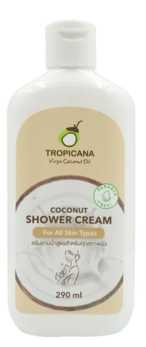 Tropicana oil Tropicana Coconut Shower Cream 290 ml., Coconut shower cream without parabens 290 ml.