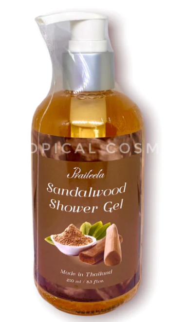 Praileela Organic Sandalwood Shower Gel 250 ml, Organic Sandalwood Shower Gel 250 m