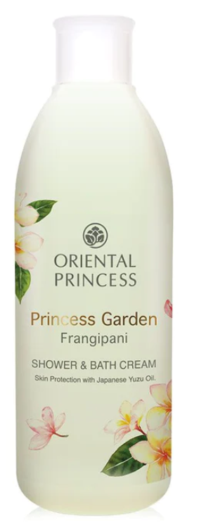 Oriental Princess Princess Garden Frangipani Shower & Bath Cream 250 ml., Shower and bath cream "Princess Garden" with frangipani aroma 250 ml.