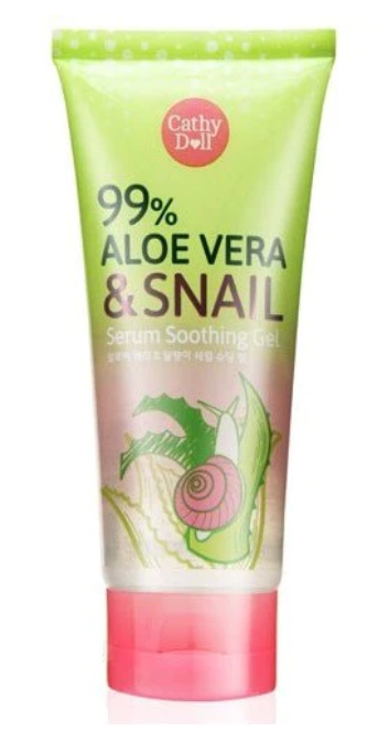 Karmart Cathy Doll 99% Aloe Vera & Snail Serum Soothing Gel 60 ml., 99% moisturizing gel with snail and Aloe Vera 60 ml.