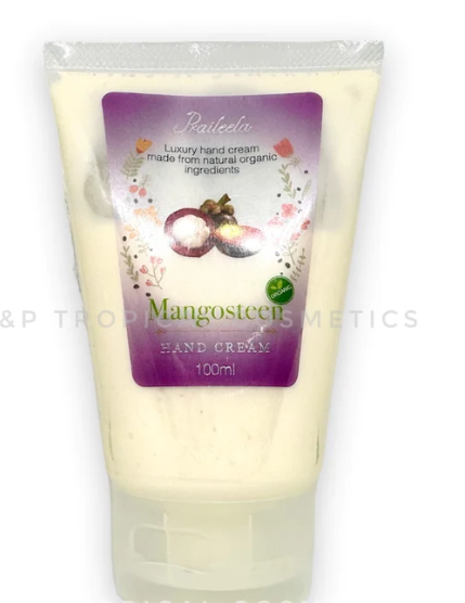 Praileela Mangosteen Hand Cream 100 ml., Thai organic hand cream with mangosteen 100 ml