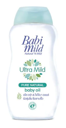 Babi Mild Ultra Mild Baby Oil Bioganik 100 ml., Ultra-soft natural oil for baby skin care 100 m