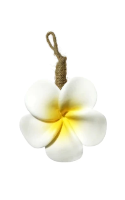 Siam Virgin Frangipani Soap 145 g., Thai fragrant figured Frangipani soap on a rope 145 g