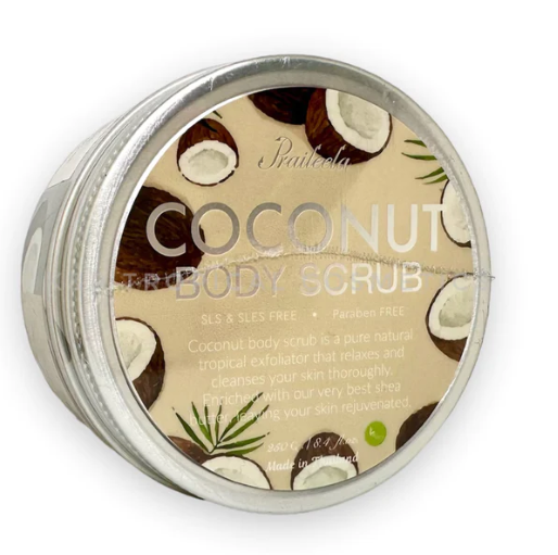 Praileela Coconut Body Scrub 250 g., Organic body scrub “Coconut” 250 g.