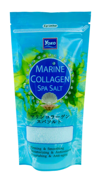 Siam Yoko Marine Collagen Spa Salt 300 g., Spa body and bath salt with marine collagen 300