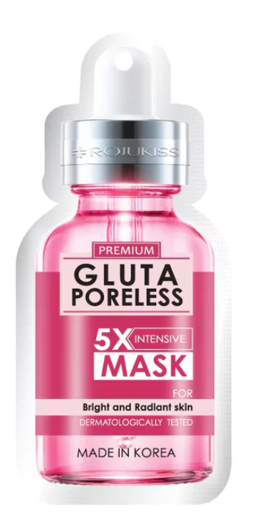 Rojukiss Gluta Poreless 5X Intensive Mask 25 ml., “5X” intensive mask with glutathione for radiant skin and narrowing pores 25 ml.