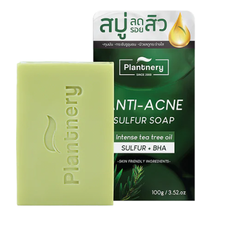 Plantnery Tea Tree Sulfur Anti-Acne Soap, 100g