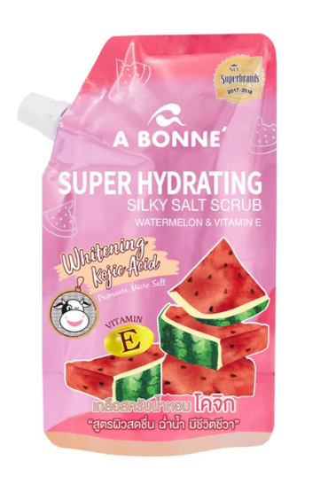 A Bonne Super Hydrating Silky Salt Scrub - Watermelon & Vitamin E, 350g