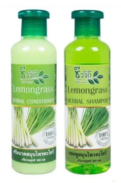 Bio Way Lemongrass Herbal Hair Shampoo & Conditioner Set (360ml+360ml)