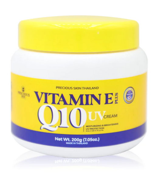 Precious Skin Thailand Vitamin E Plus Q10 UV Body Cream, 200g