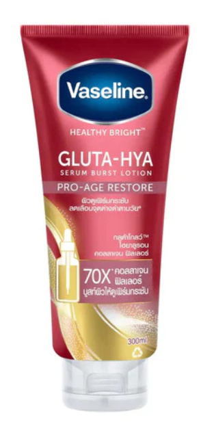 Vaseline Healthy Bright Gluta-Hya Serum Burst Lotion Pro-Age Restore