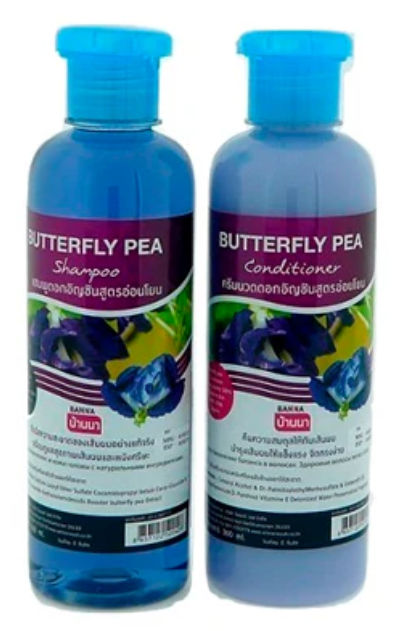 Banna Butterfly Pea Hair Shampoo + Conditioner (360ml+360ml)