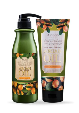 Scentio Hair Professional Argan Oil Therapy Shampoo (500ml) & Scentio Hair Professional Argan Oil Therapy Conditioner (200ml)