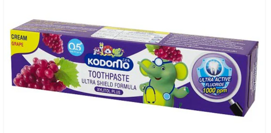 Kodomo Xylitol Plus Ultra Shield Formula Cream Toothpaste Grape, 65g