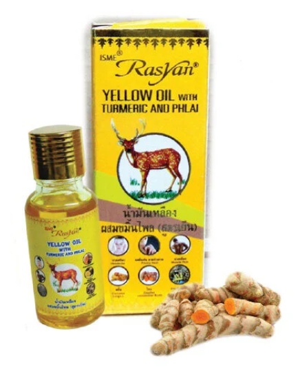 Isme Rasyan Yellow Oil with Turmeric and Phlai, 50ml