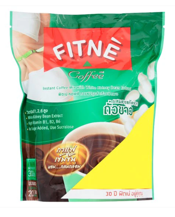 Fitne Coffee Instant Coffee Mix with White Kidney Bean Extract (15g x 20 sachets)