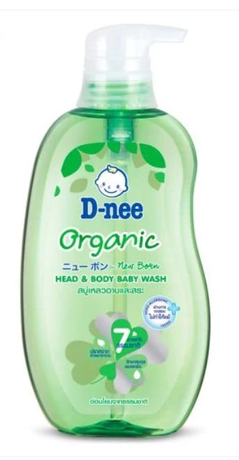 D-nee Organic Head & Body Baby Wash, 380 ml