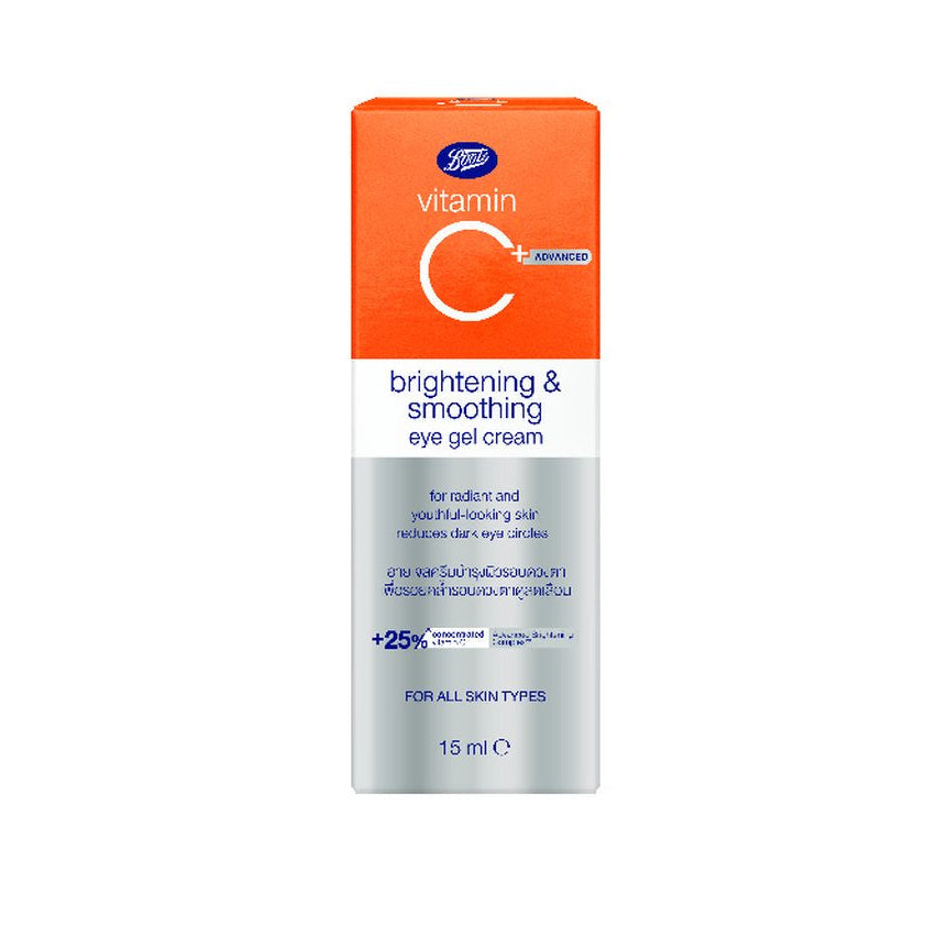 Boots Vitamin C Advanced Brightening & Smoothing Eye Gel Cream 15 Ml