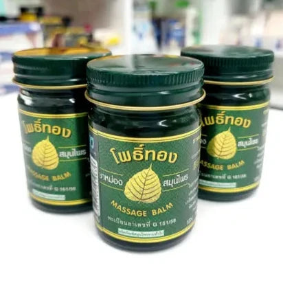 50g Pho Tong Thai Massage Balm Herbal Green Premium Quality Cooling Effect Pain Relief