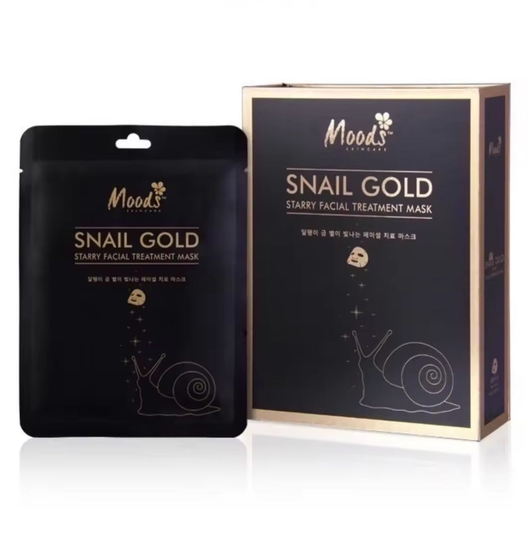Moods Snail Gold Starry Facial Treatment Mask - Snail and Biogold - 10 pcs/pack
