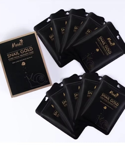 Moods Snail Gold Starry Facial Treatment Mask - Snail and Biogold - 10 pcs/pack